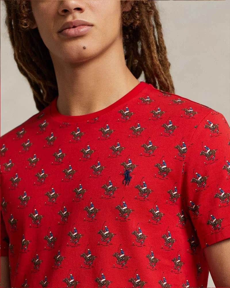 Custom Slim Fit Equestrian-Print T-Shirt - Just Brands pk