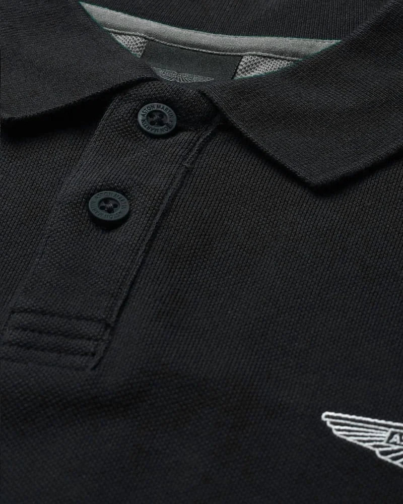 HKT Aston Martin Racing Block Polo – Black - Just Brands pk