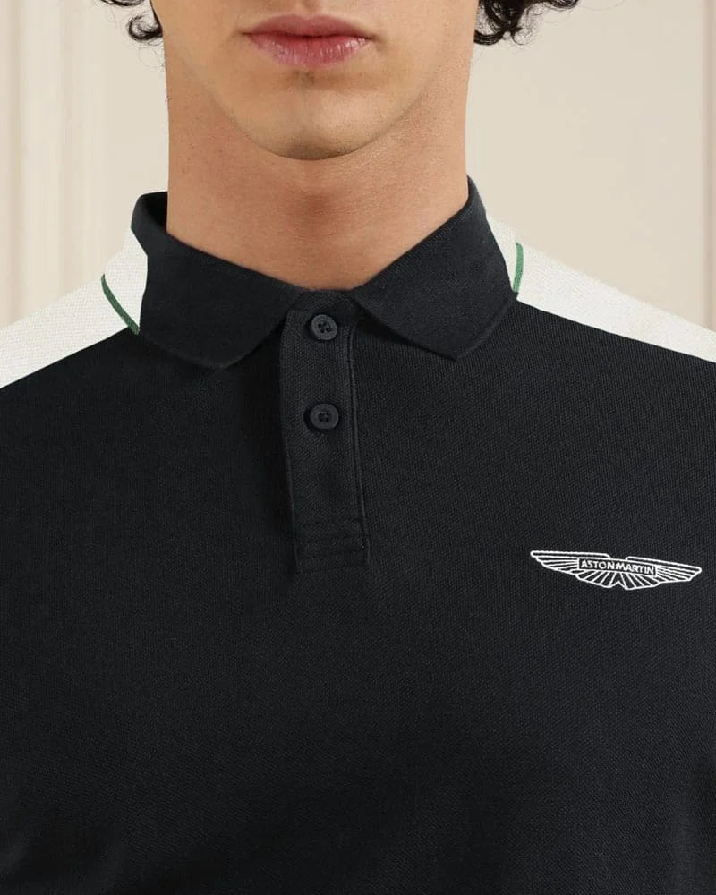 HKT Aston Martin Racing Block Polo – Black - Just Brands pk