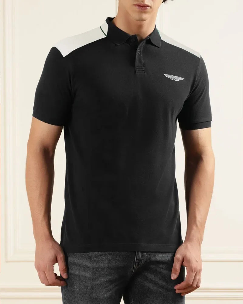 HKT Aston Martin Racing Block Polo – Black - Just Brands pk