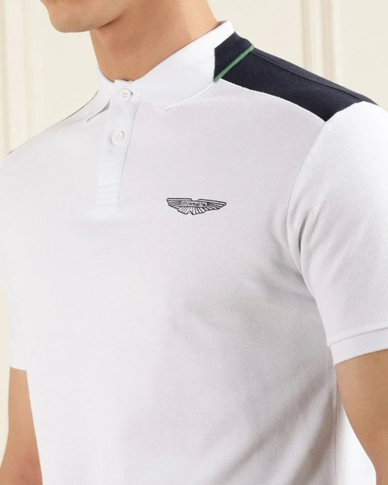 HKT Aston Martin Racing Block Polo – White - Just Brands pk