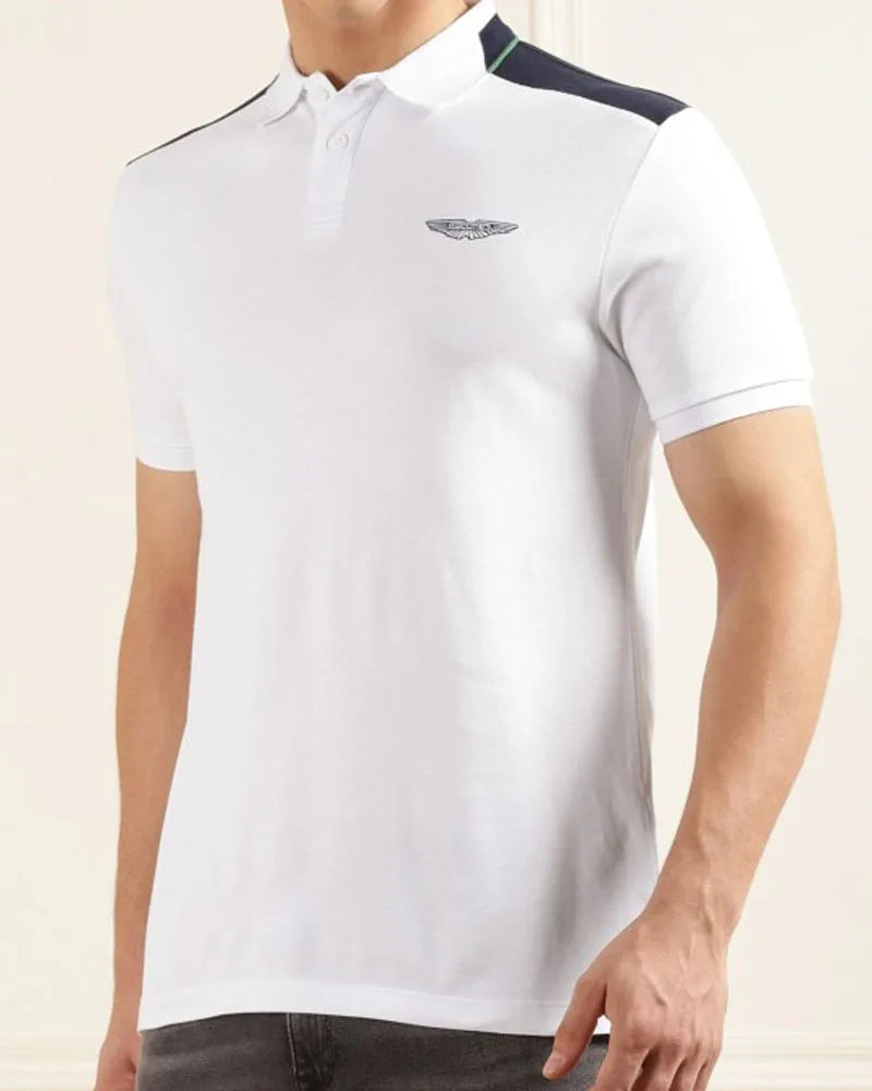 HKT Aston Martin Racing Block Polo – White - Just Brands pk