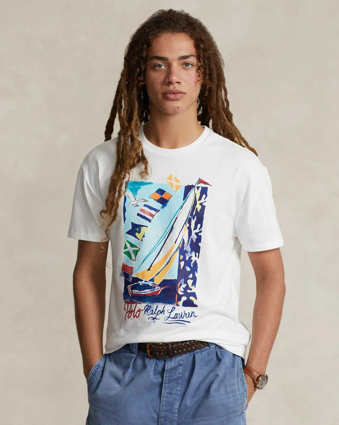 Classic Fit Sailboat Jersey T-Shirt - Just Brands pk