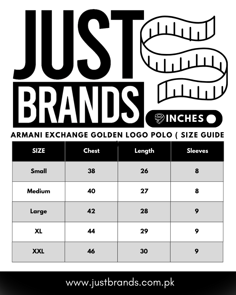 AE - Small Golden A|X Logo Polo Shirt  - White - Just Brands pk