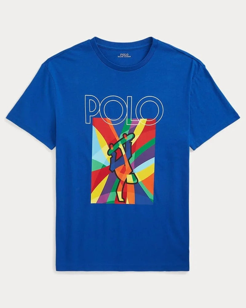 Classic Fit Logo Jersey T-Shirt – Blue - Just Brands pk