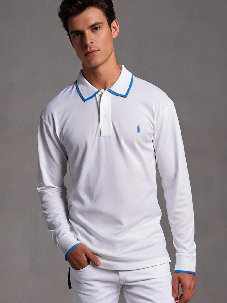 RL - Full Sleeve Small Pony Polo – White - Just Brands pk
