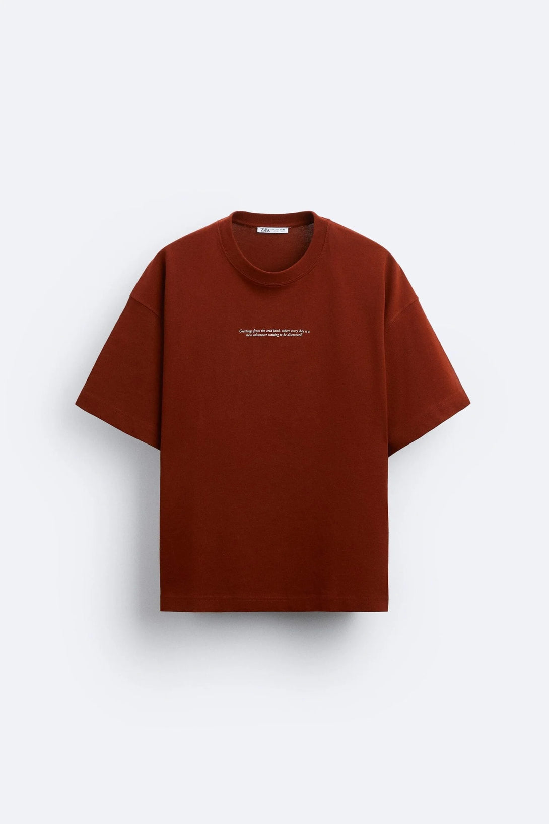 ZARA - Back Graphical tee – Burnt Orange - Just Brands pk